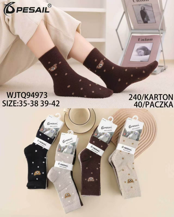 Skarpety damskie Roz 35-42, Mix kolor Paczka 40 szt